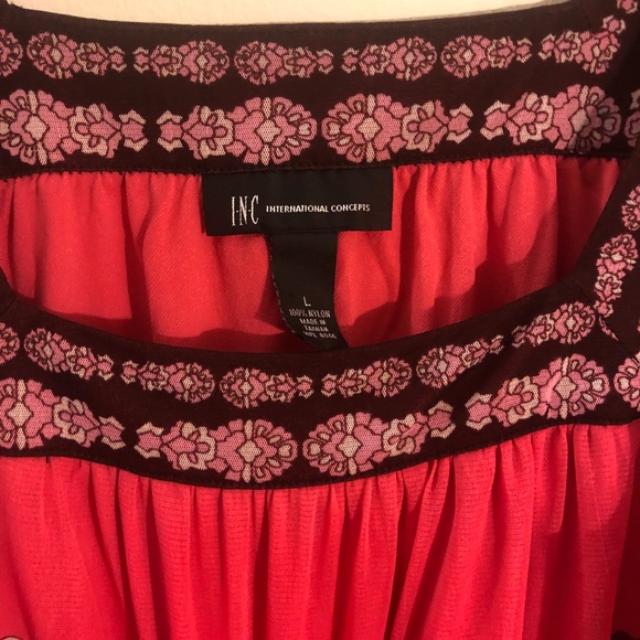 INC Square Neck Flutter Sleeve Top - Picture 2 of 4